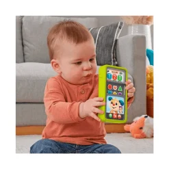 Fisher-Price Ríe y aprende Smartphone desliza y aprende Teléfono de juguete con sonidos bebés +9 me