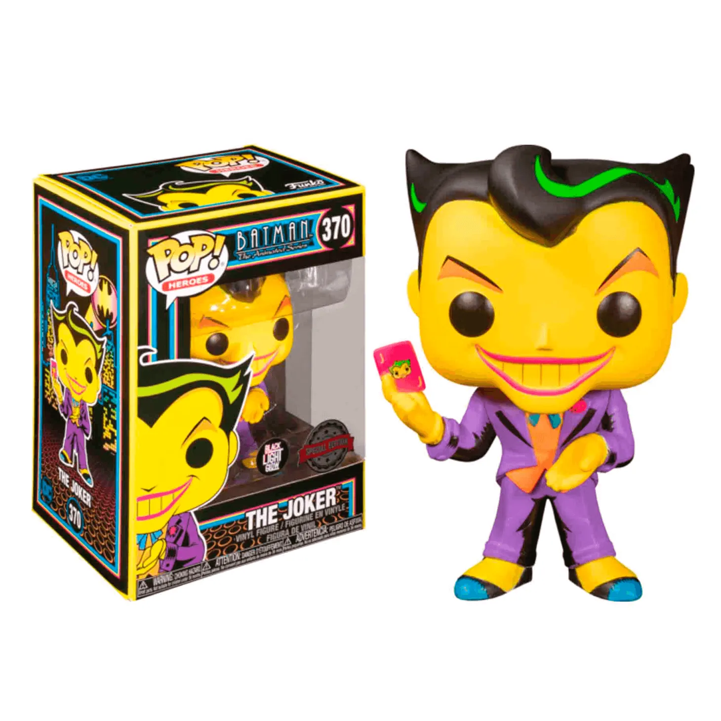 Funko Pop! & Tee Joker Blacklight: Completa tu colección con este set del villano de DC Comics. ¡Ide