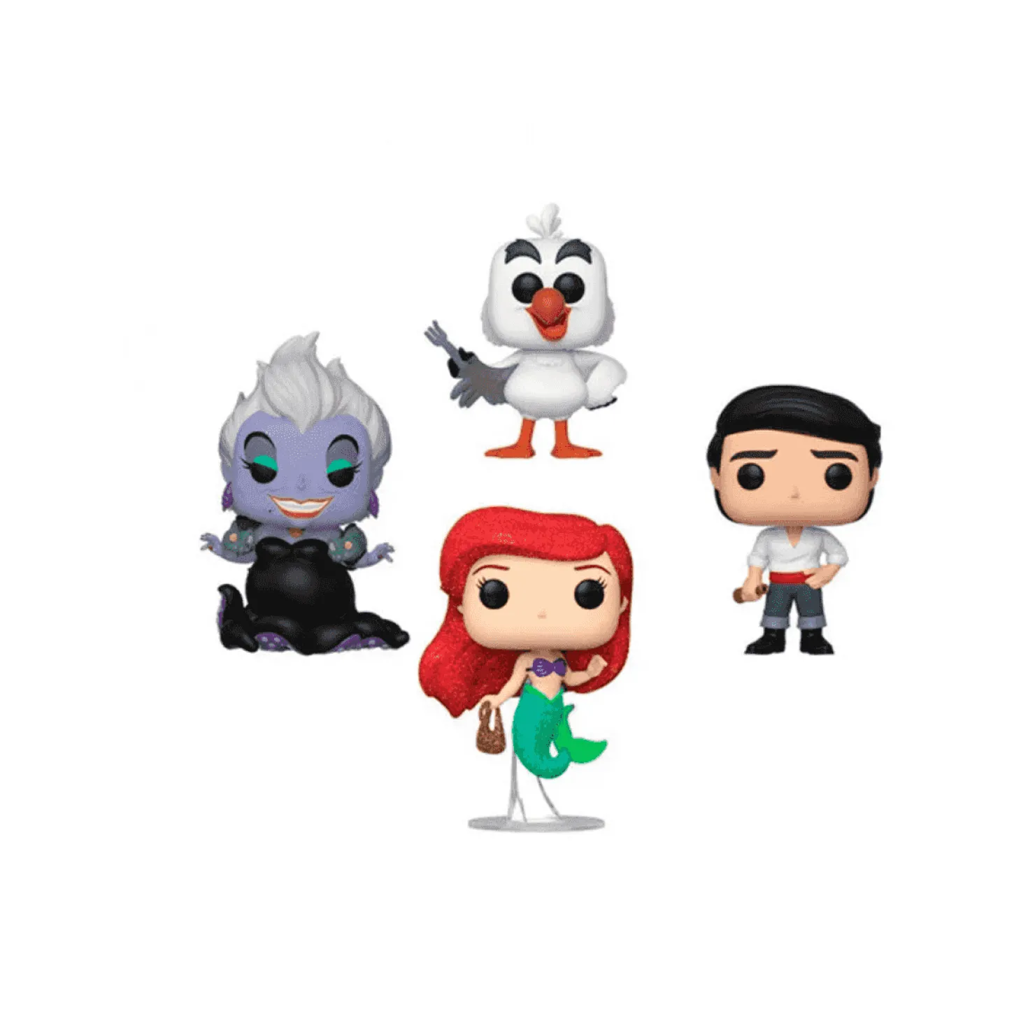 Funko Pop Disney pack 4 figuras La Sirenita edición especial Diamond