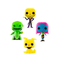 Funko Pop Disney Pesadilla antes de navidad pack de 4 Black Light