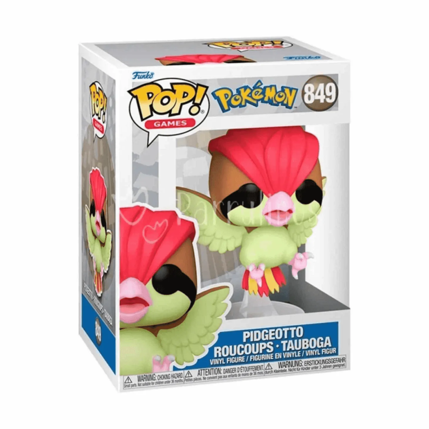 Funko Pop Games Pokemon Pidgeotto - Figura vinilo colecc. fanáticos Pokemon. ¡Ideal para coleccionis