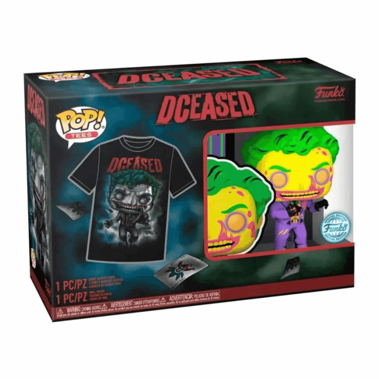 Funko Pop&Tee: Joker DC Comics 10 cm - ¡Ideal para fans! Talla M