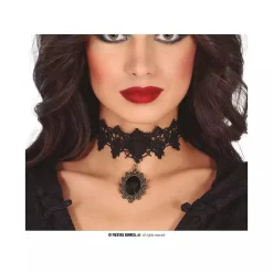 Gargantilla con Piedra Negra para disfraz