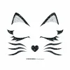 Gatita Glitter Face Complemento Disfraz