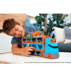 Hot Wheels Camión convertible en pista para coches de juguete 4 años