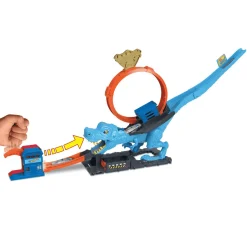 Hot Wheels City Desafío del T-Rex Pista para coches de juguete 4 años