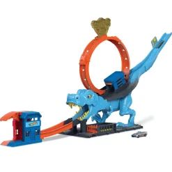 Hot Wheels City Desafío del T-Rex Pista para coches de juguete 4 años
