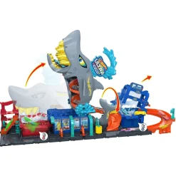 Hot Wheels City Let´s Race ¡A Correr! Túnel de Lavado de Tiburón