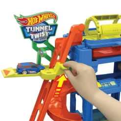 Hot Wheels City “Let´s Race - ¡a correr!” Netflix -Túnel de lavado con giros Pista para coches de ju