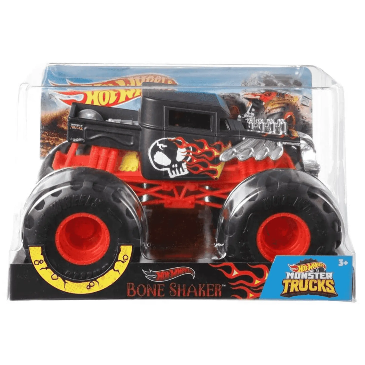 Hot Wheels Coche Monster Truck Ruedas Gigantes Negro 1:24
