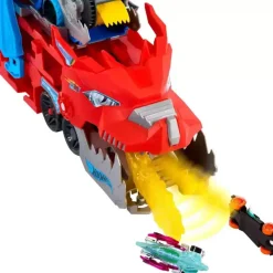 Hot Wheels Dragón Transportador con Ataque Doble – Pista transformable con 2 coches