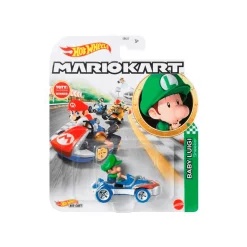 Hot Wheels Mario Kart Coche Baby Luigi Sneeker
