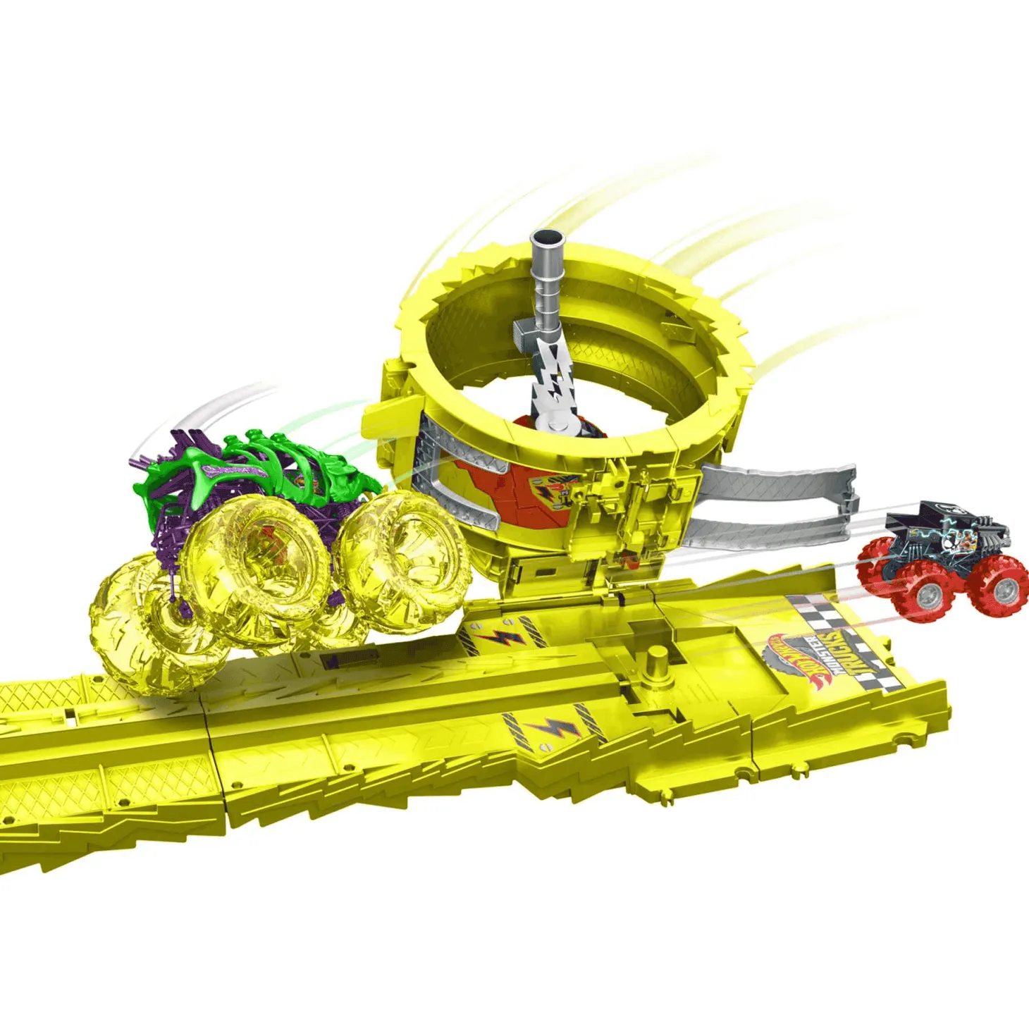 Hot Wheels Monster Trucks Carrera y Desafío Skelesaurus vs Bone Shaker