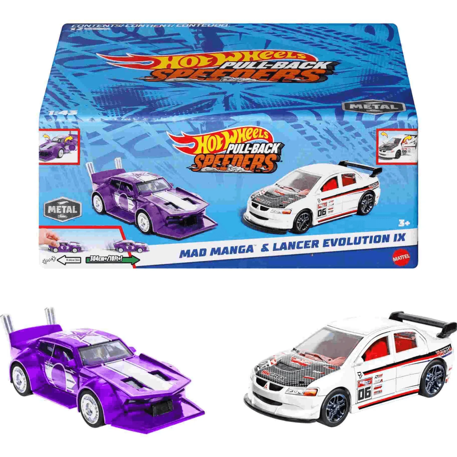 Hot Wheels Pack 2 coches de juguete de carreras
