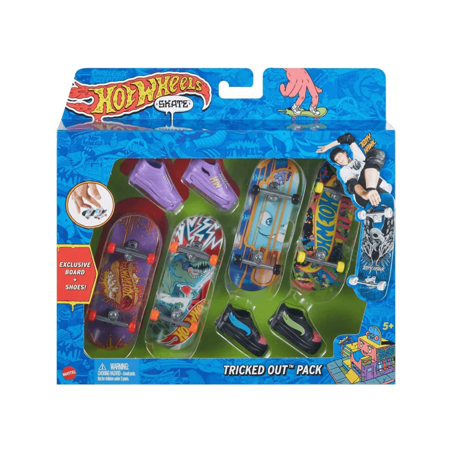 Hot Wheels Pack 4 Skates modelos surtidos 5 años