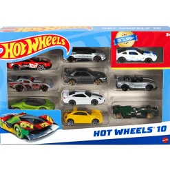 Hot Wheels Pack de 10 vehículos coches de juguete modelos surtidos 3 años