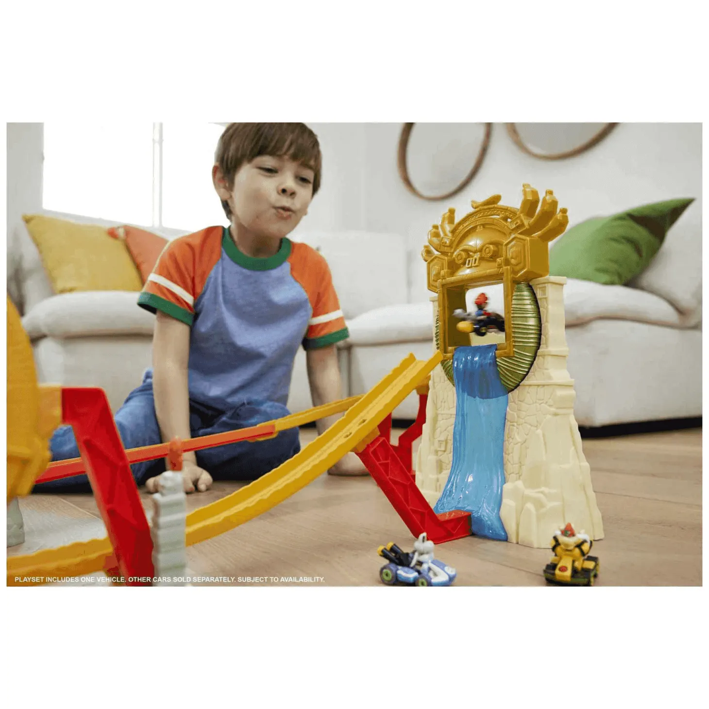 Hot Wheels Super Mario Bros Isla Kong Pista para coches de juguete 3 años (Mattel HMK49)