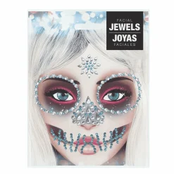 Joyas Faciales Adhesivas Calavera Verde
