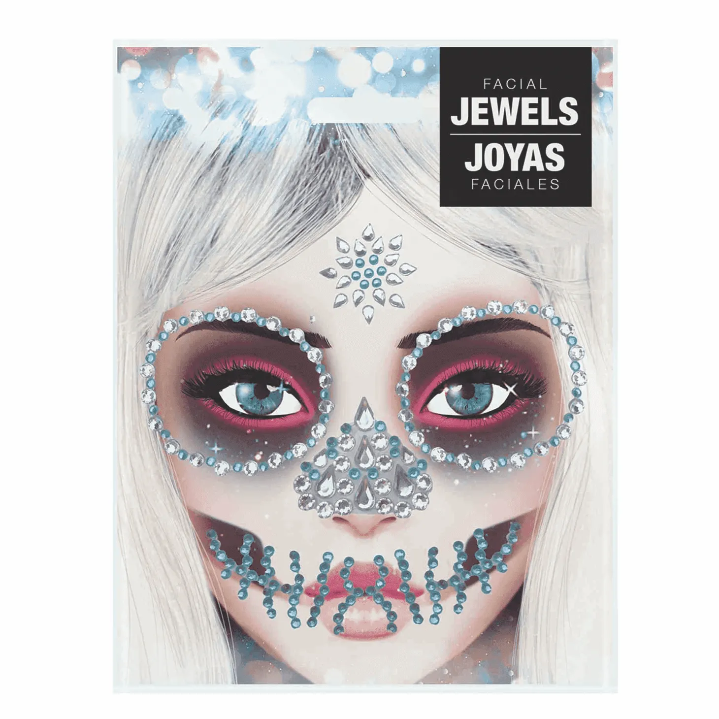Joyas Faciales Adhesivas Calavera Verde