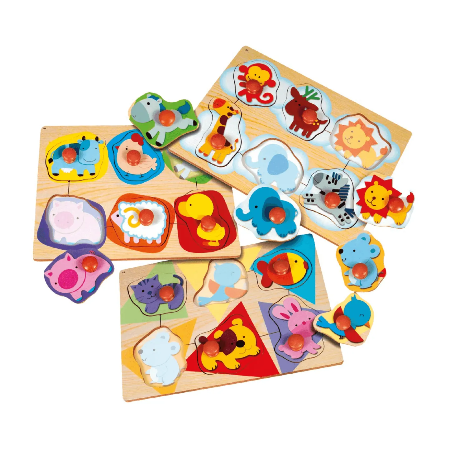 Juego de 3 Encajes De Madera | Juguetes de Madera