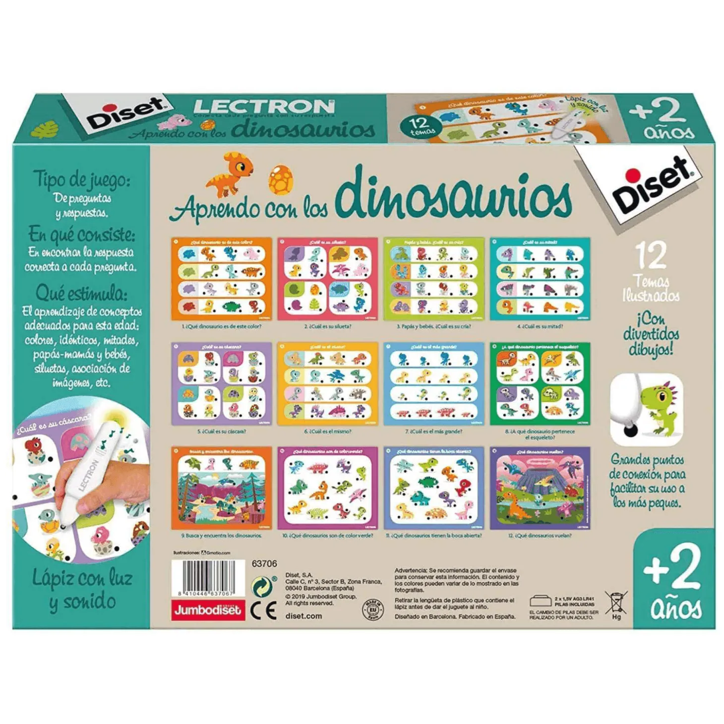 Juego Lectron Dinosaurios