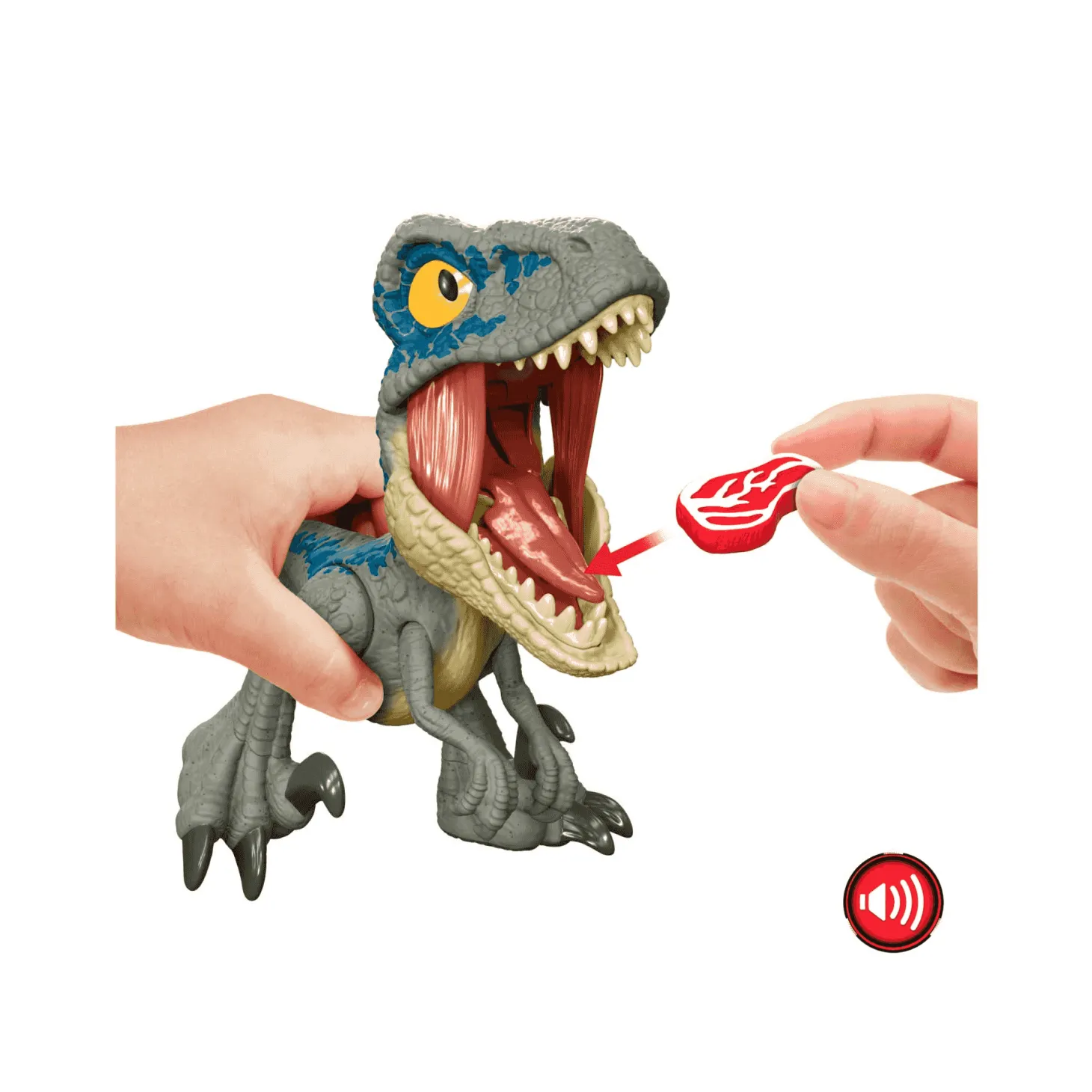 Jurassic World Mega Roar Velociraptor Blue