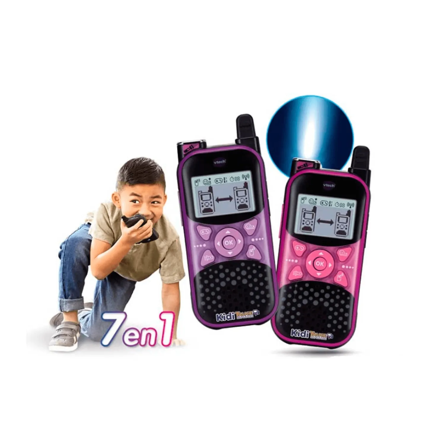 KidiTalkie Explorer Rosa - Walkie-Talkie para Niños