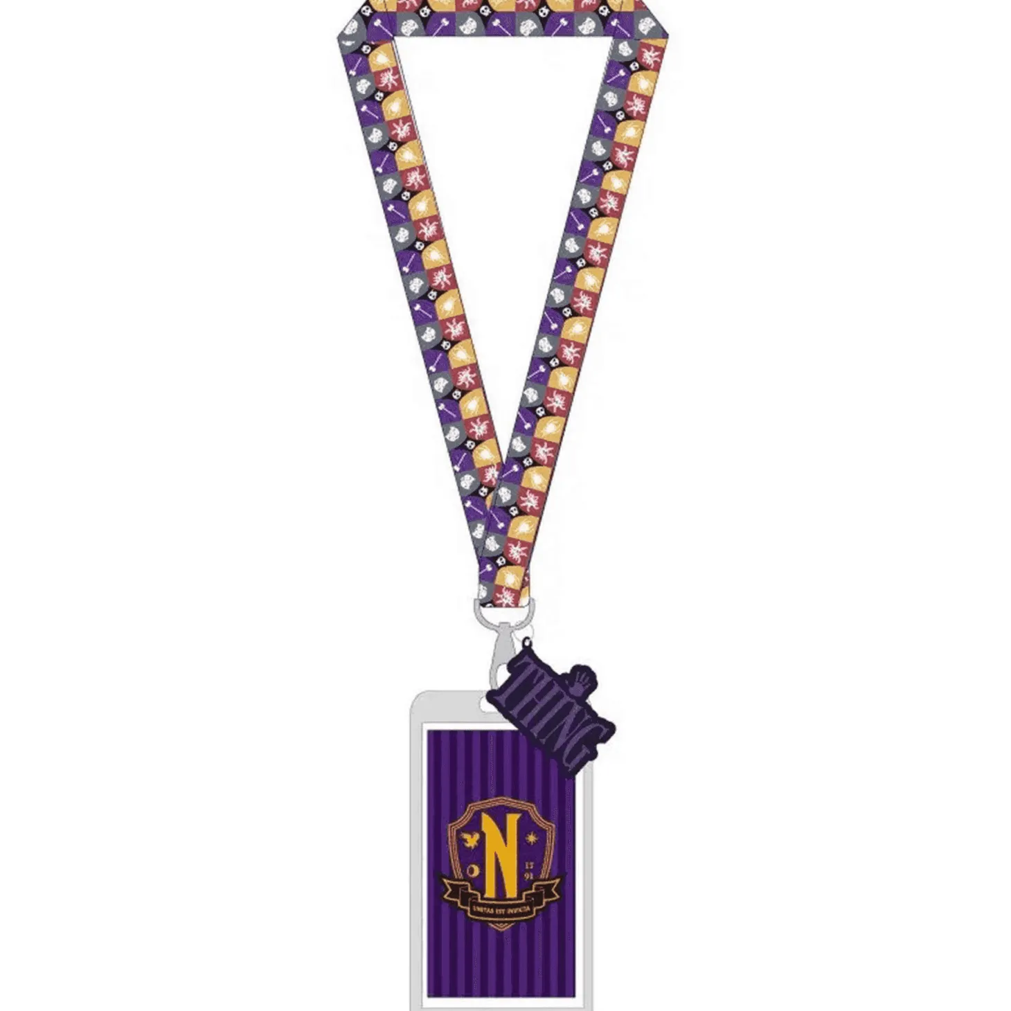 Lanyard Outcasts Miércoles Addams - Diseño Exclusivo
