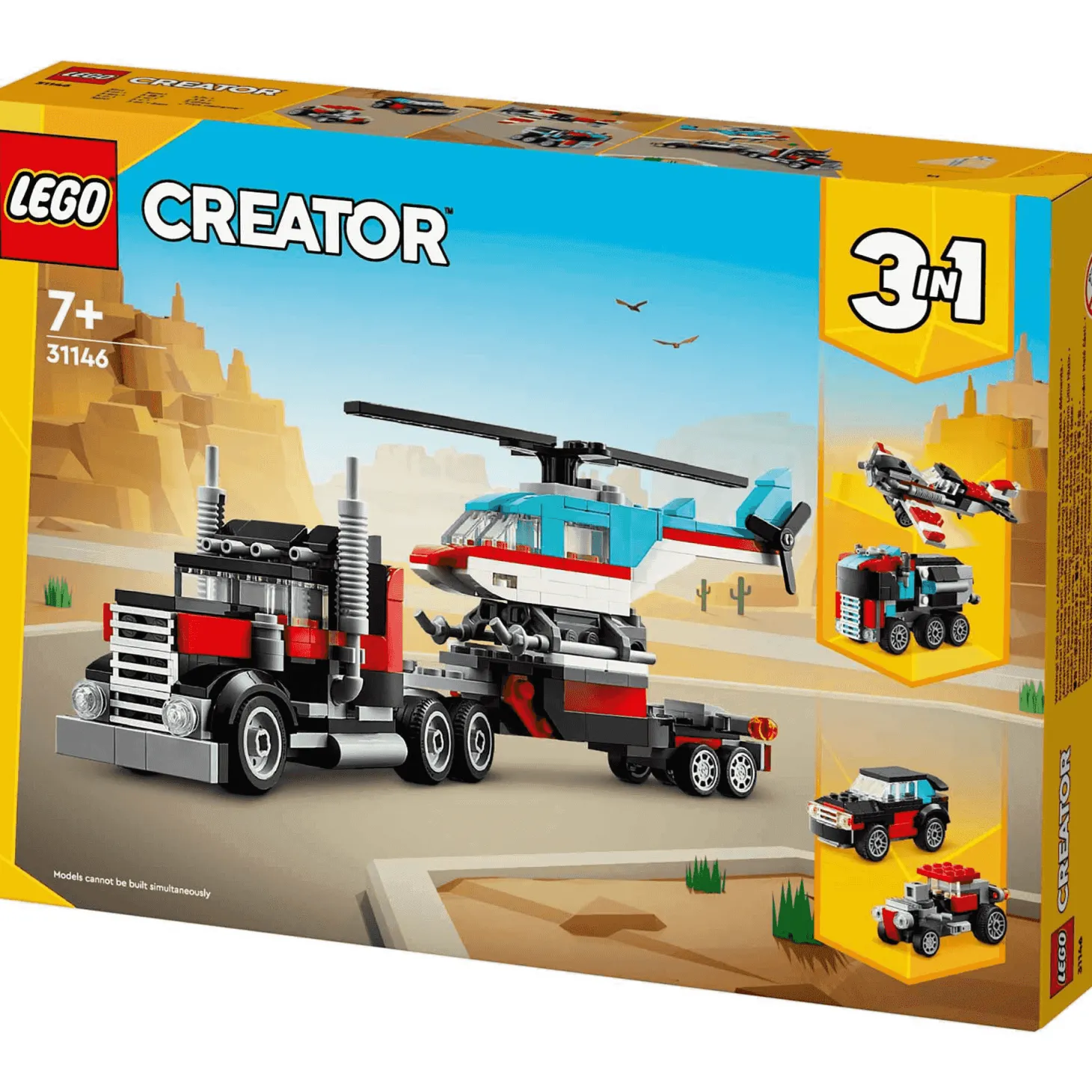 LEGO Creator Camión Plataforma con Helicóptero Juguete 31146