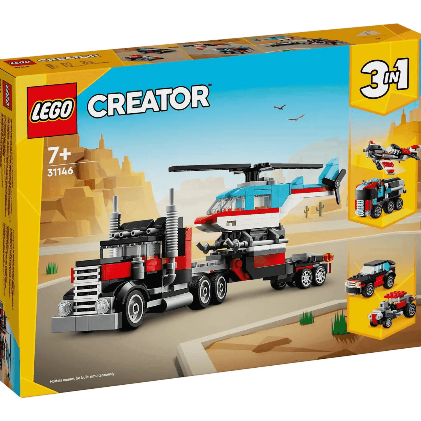 LEGO Creator Camión Plataforma con Helicóptero Juguete 31146