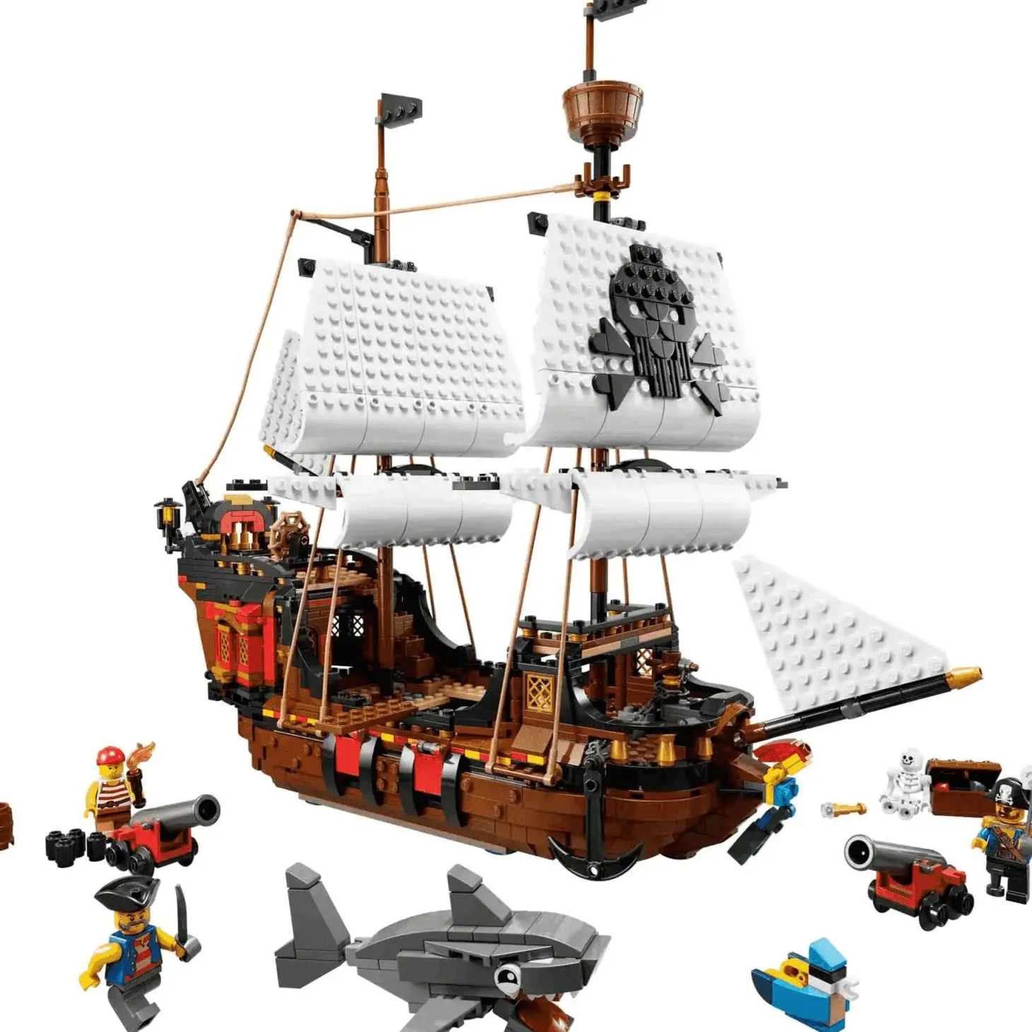 LEGO Creator 3en1 Barco Pirata 31109 – Set de construcción 3 en 1 con barco, taberna y calavera
