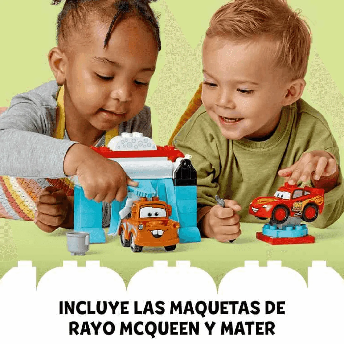 LEGO Diversión en el Autolavado con Rayo McQueen y Mate
