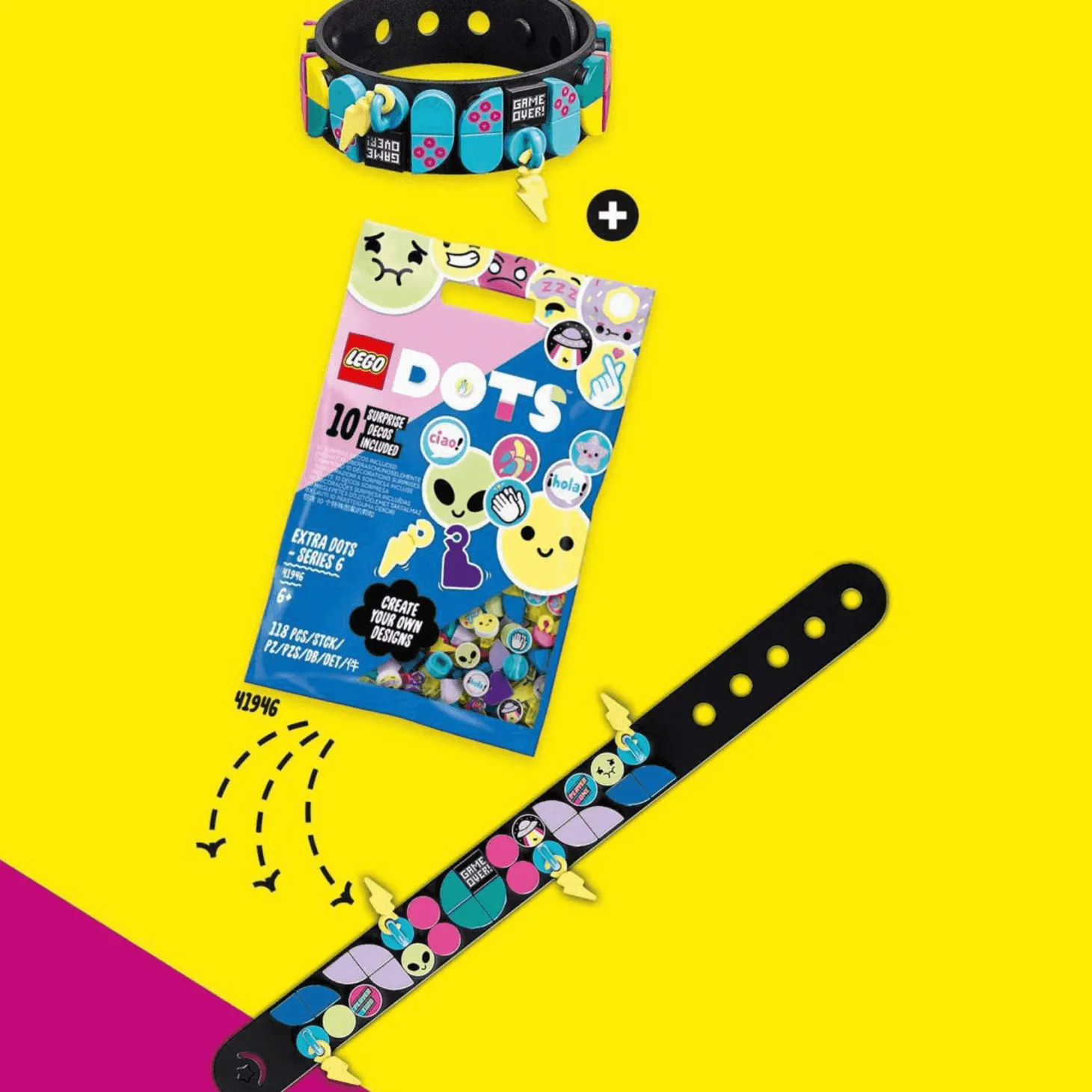 LEGO DOTS 41943 Pulsera con Amuletos Gamer