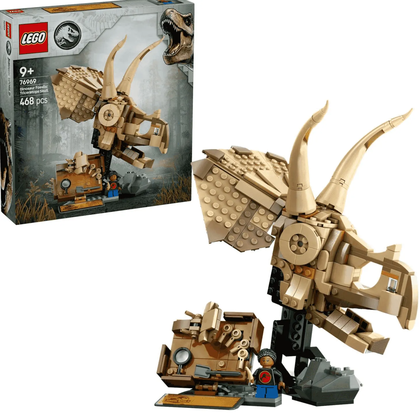 LEGO Jurassic World Fósiles de Dinosaurio: Cráneo de Triceratops 76969