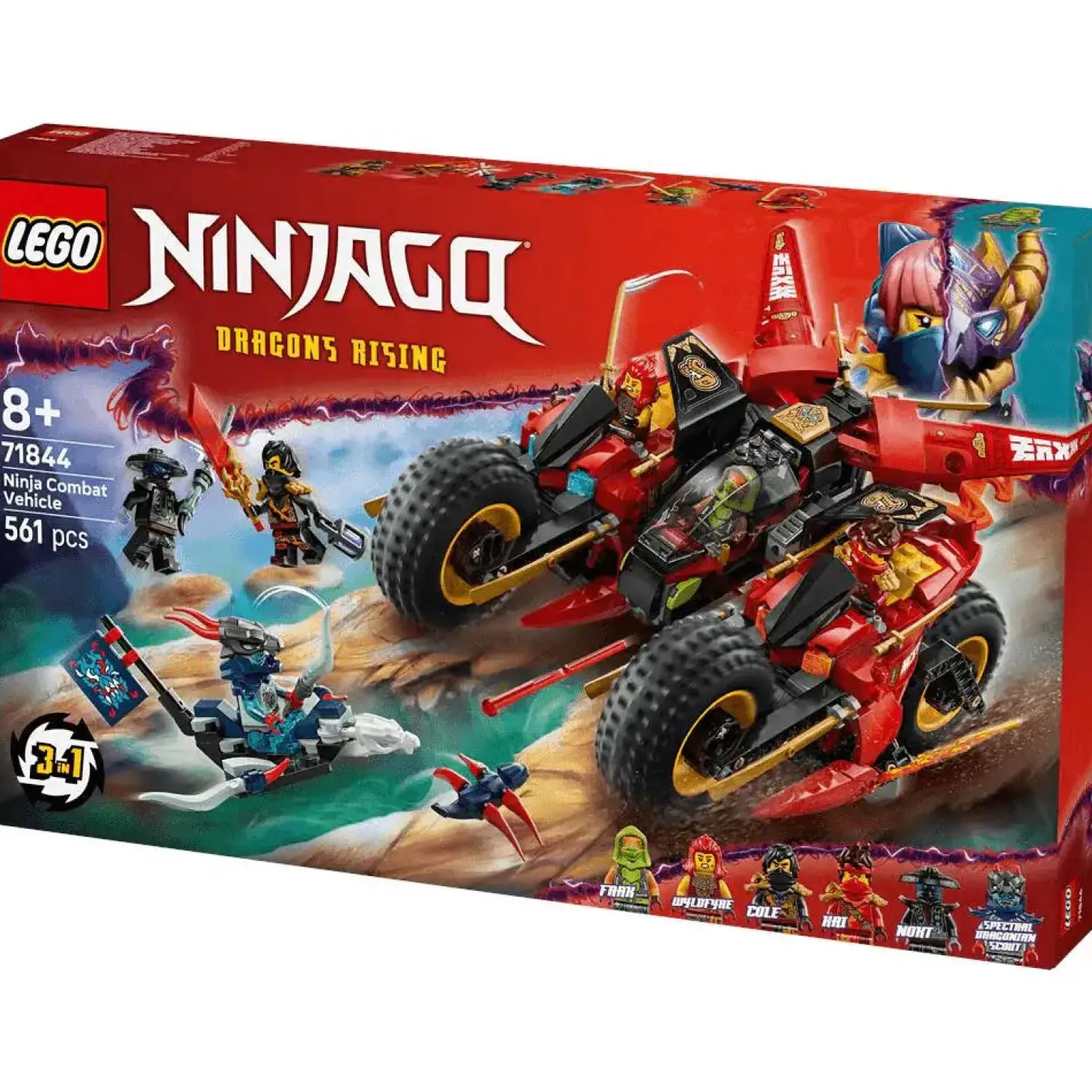 LEGO NINJAGO Vehículo de Combate Ninja Set “3 en 1” 71844