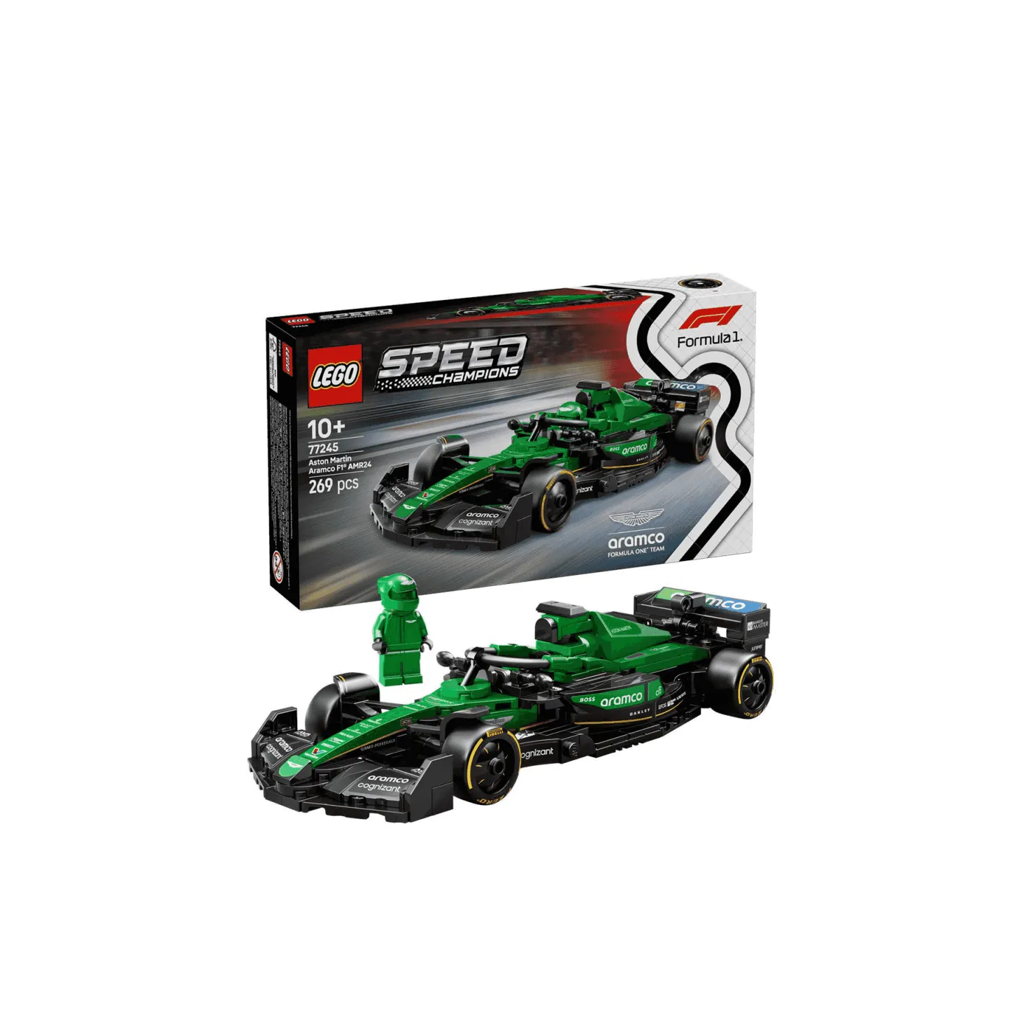 LEGO Speed Champions Coche de Carreras Aston Martin Aramco F1 AMR24 77245