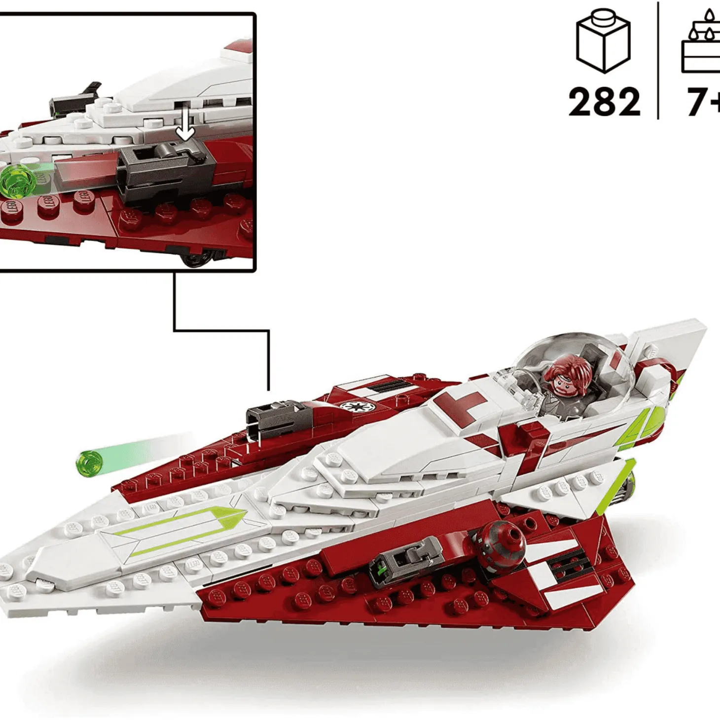 LEGO Star Wars 75333 Caza Estelar Jedi de Obi-Wan Kenobi (282 piezas)