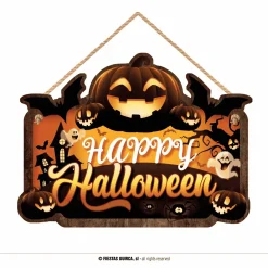 Letrero Calabaza 32x24 cm Madera