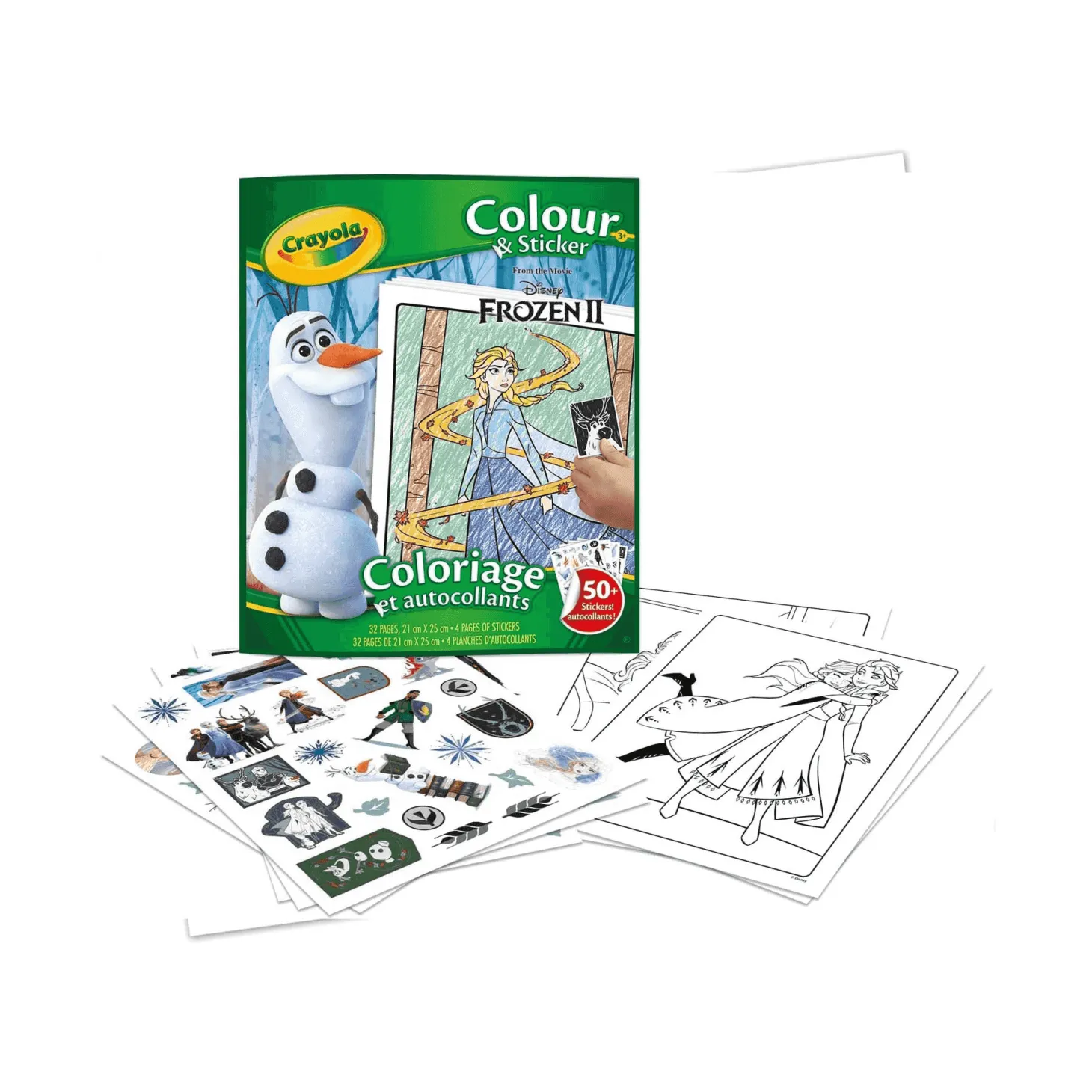 Libro Para Colorear Stickers Frozen 2