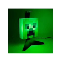 Lámpara Creeper con Soporte de Cascos Minecraft