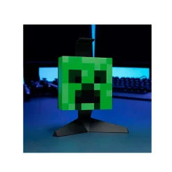 Lámpara Creeper con Soporte de Cascos Minecraft