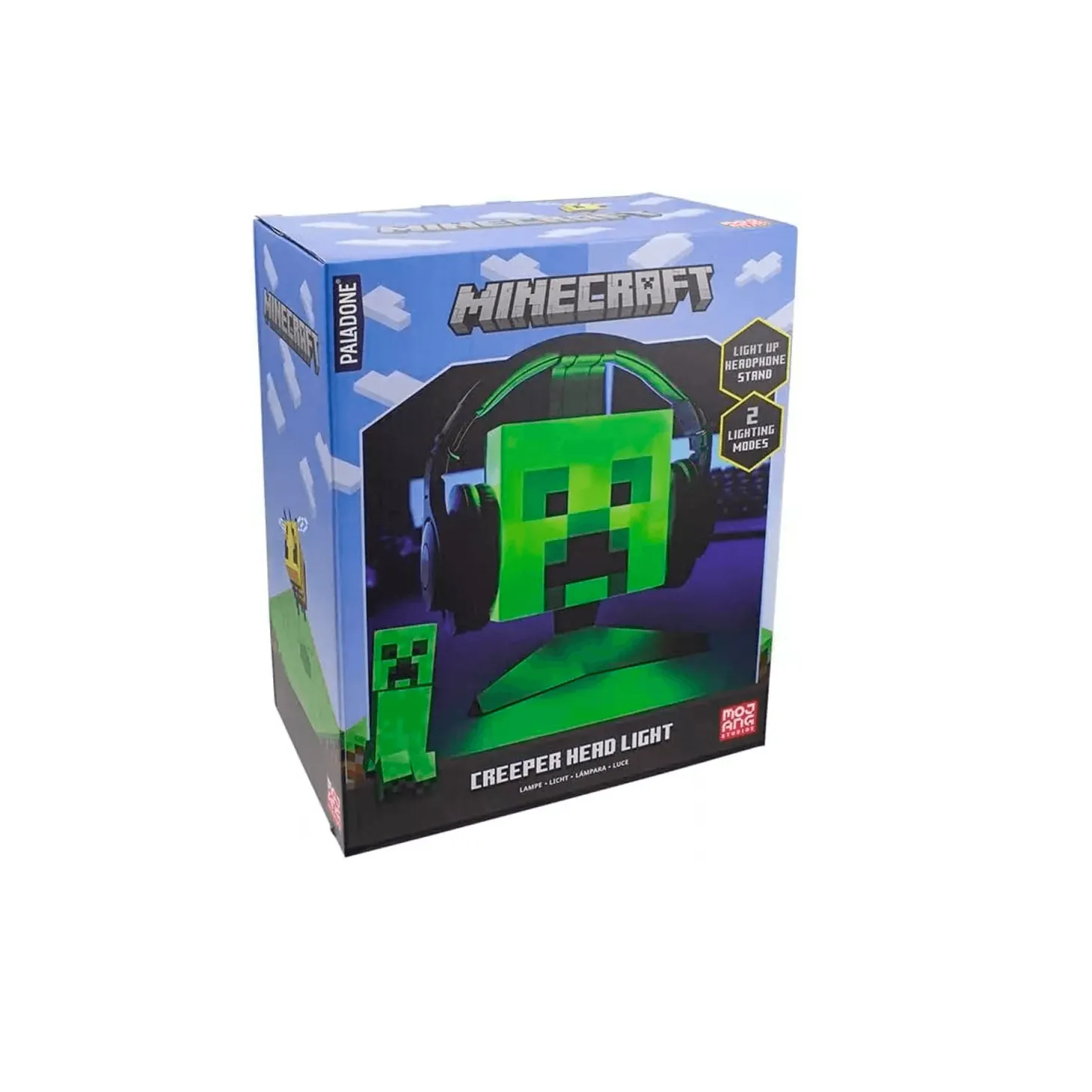Lámpara Creeper con Soporte de Cascos Minecraft