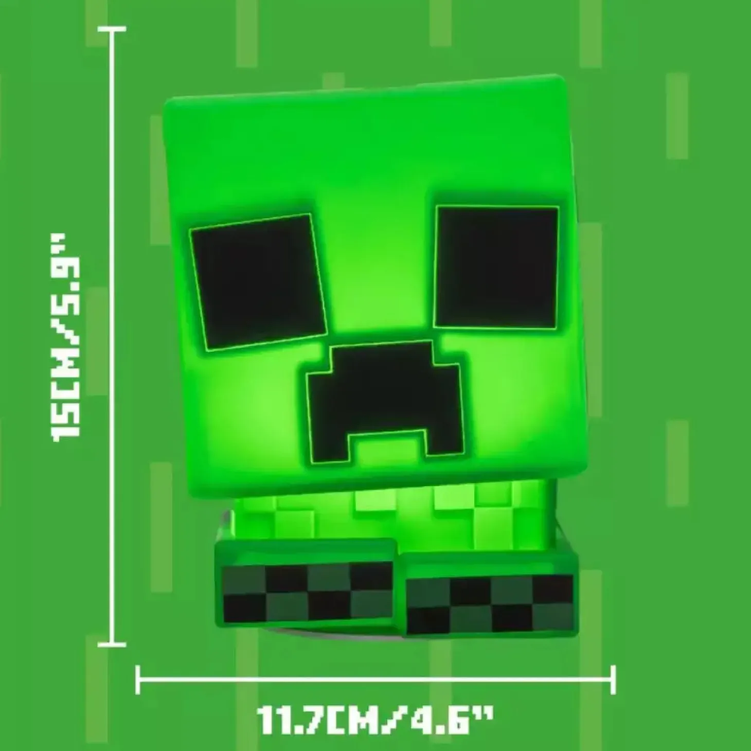 Lámpara Creeper SquishyGlo Minecraft 15 cm