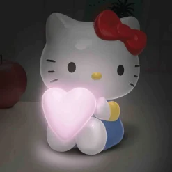 Lámpara 3D Hello Kity con corazón 16 cm