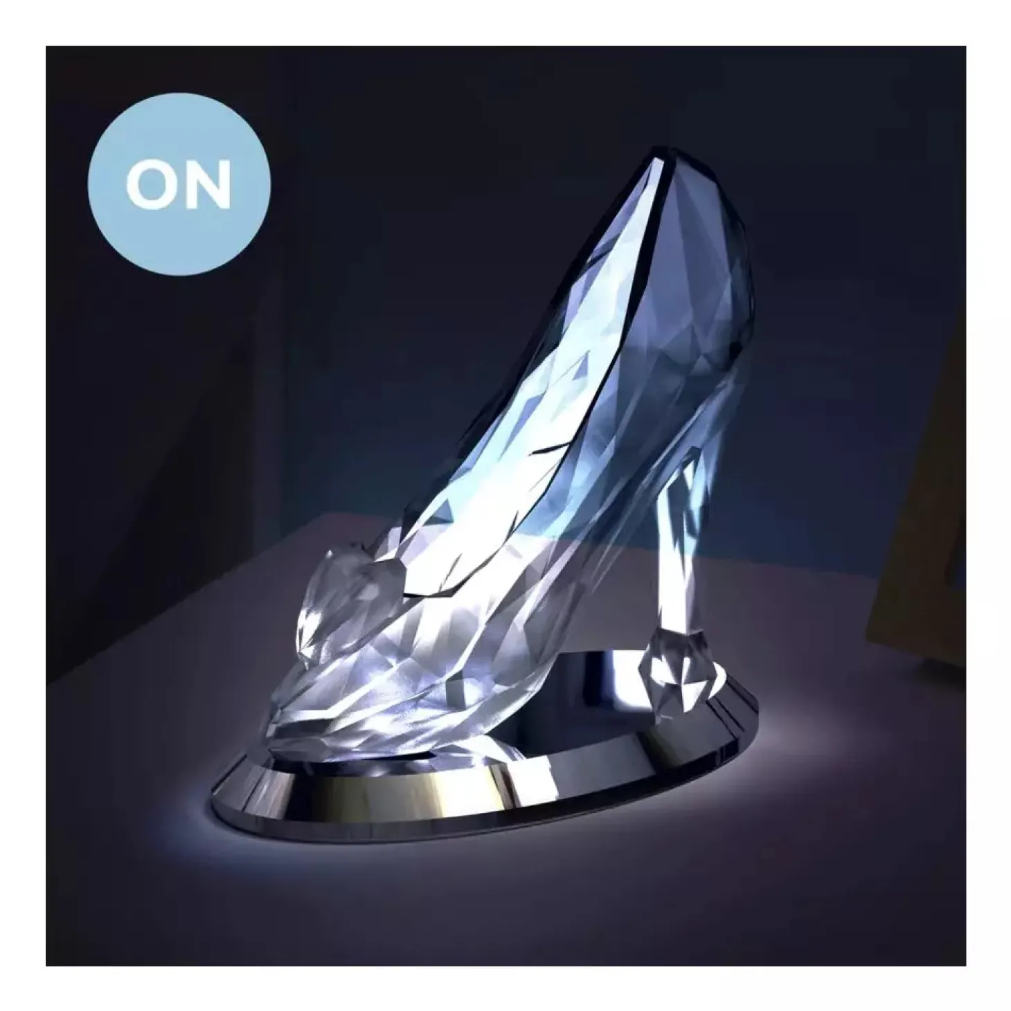 Lámpara 3D Zapato Cenicienta 19 cm