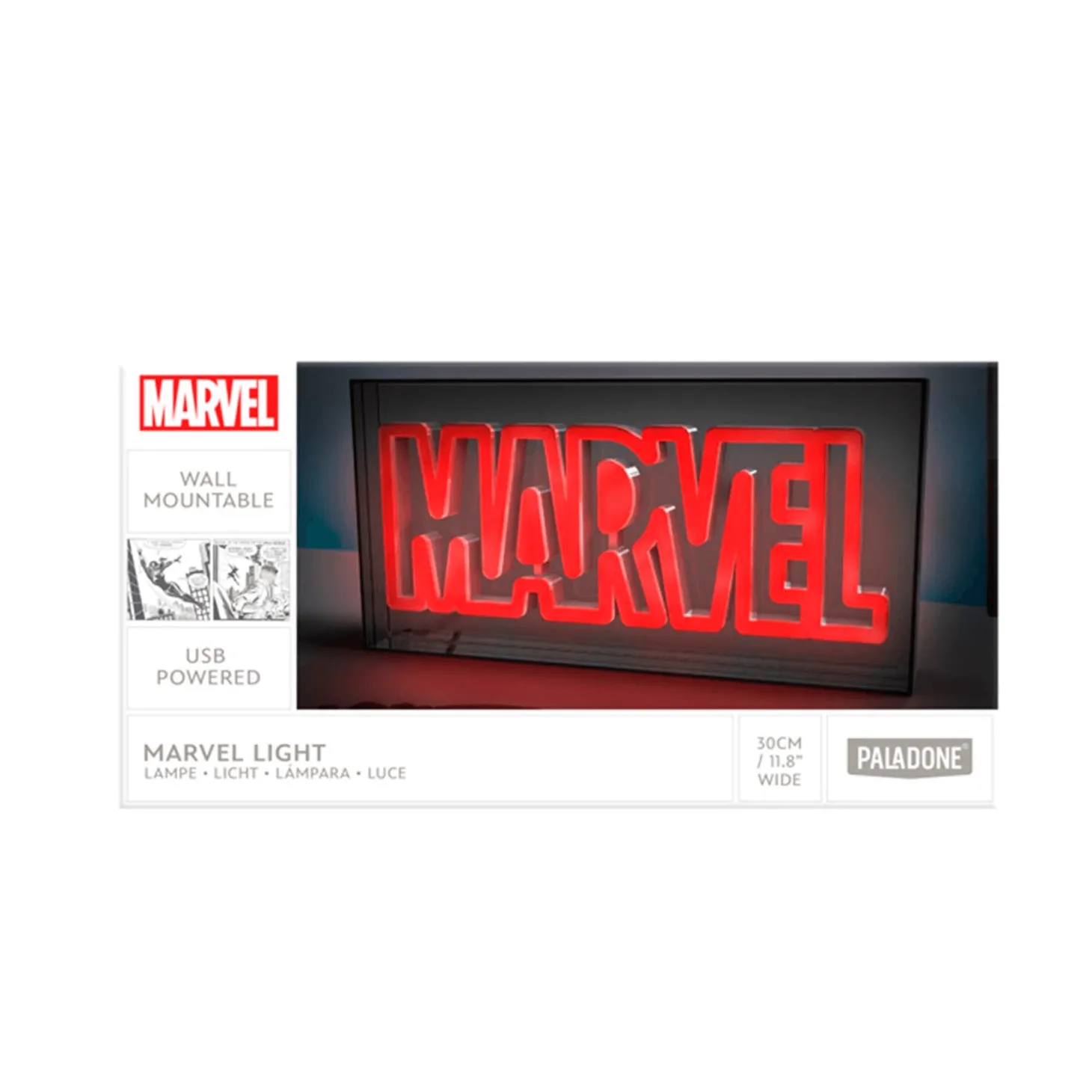 Lámpara LED de neón del Logo de Marvel