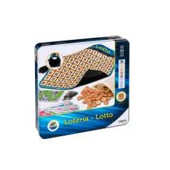 Lotería Metal Box (100% Madera FSC) - Juego Clásico de Bingo en Caja Metálica