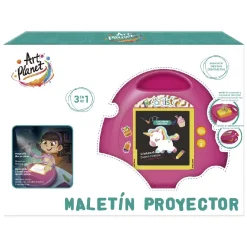 Maletín Proyector Art Planet – Set creativo 3 en 1 con 56 piezas y proyección (3+)