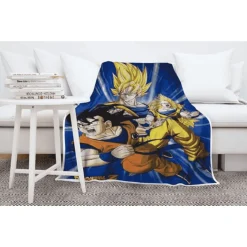 Manta Sherpa Dragon Ball Z Goku SSJ Forms 130x170 cm