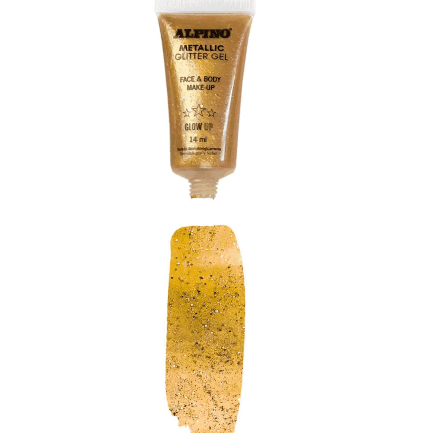 Maquillaje Gel Purpurina Metálico Oro Alpino